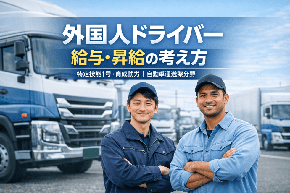 雇用・労務管理：給与や昇給額はどう決めればよいですか？│特定技能トラック運送業：│運送業で外国人雇用（自動車運送業分野）