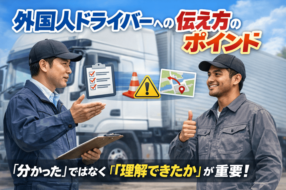 外国人ドライバーに伝わる説明方法：特定技能トラック運送業：│運送業で外国人雇用（自動車運送業分野）