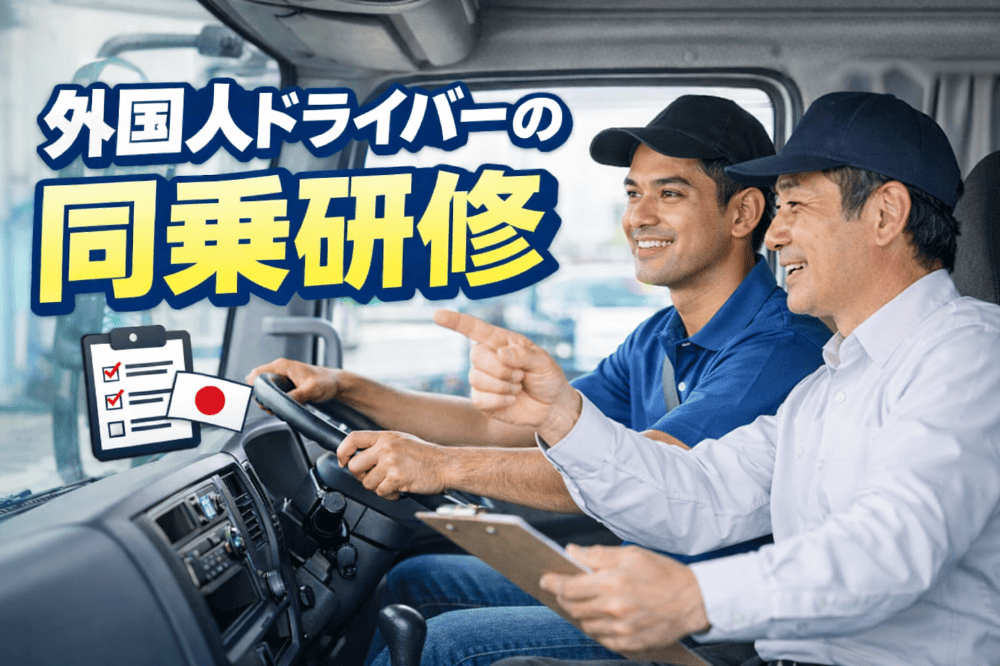 育成・研修：同乗研修の指導員にはどんな人が適していますか？特定技能トラック運送業│運送業で外国人雇用（自動車運送業分野）
