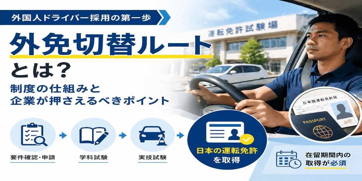 外免切替ルートとは？外国人ドライバー採用で理解しておくべき制度と実務上の注意点│特定技能（自動車運送業分野）